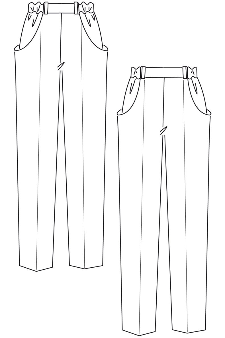 Zeichnung eines Schnittmusters für eine Hose