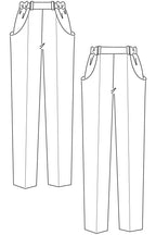 Zeichnung eines Schnittmusters für eine Hose