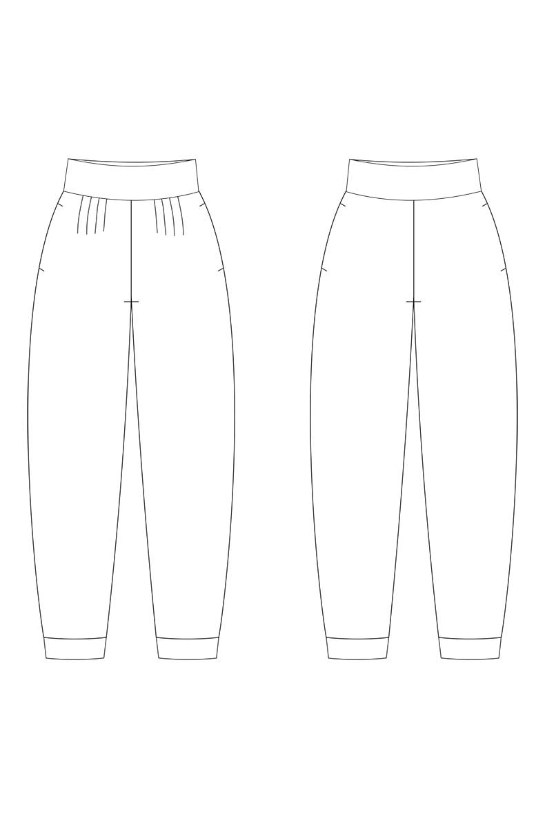 PDF sewing pattern pants Pina