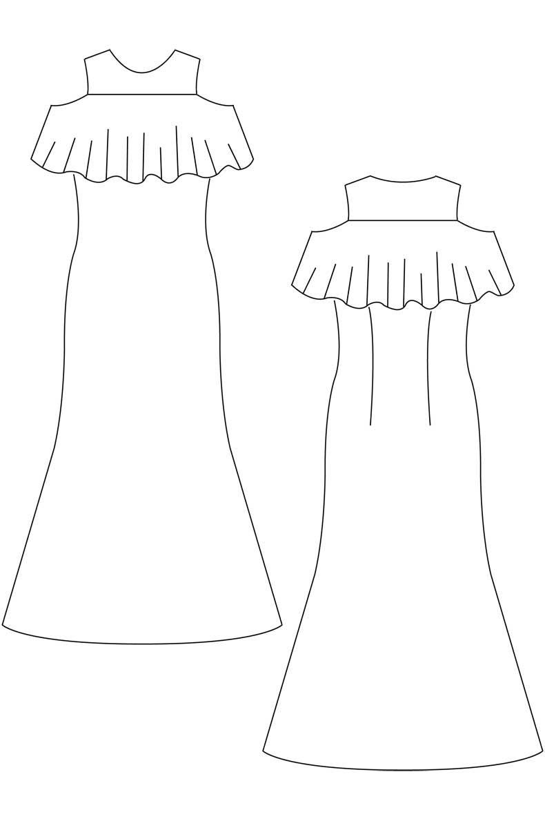 PDF Schnittmuster Kleid / Shirt Carmen