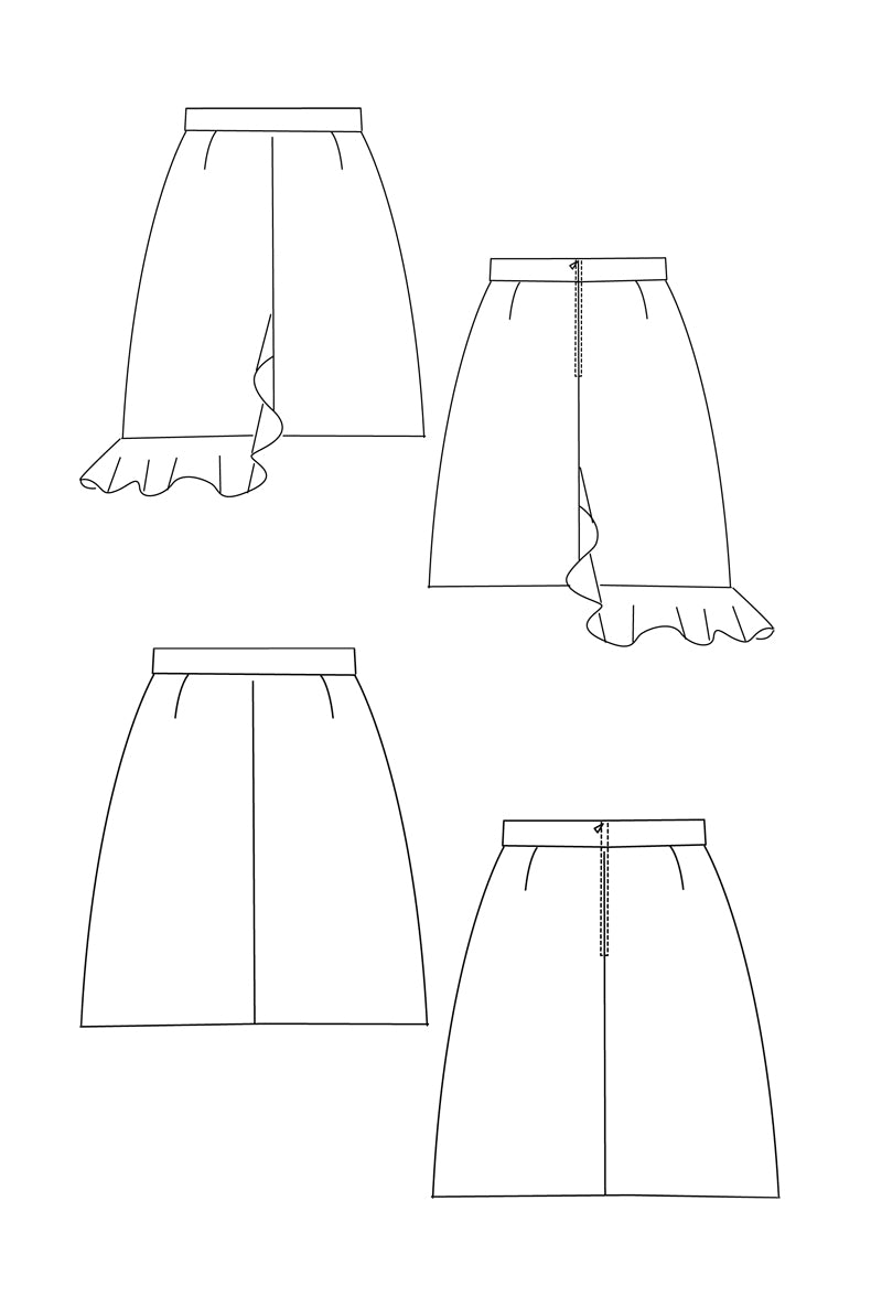 PDF Schnittmuster Rock Margo