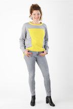 PDF sewing pattern for colorblock sweatshirt Sue