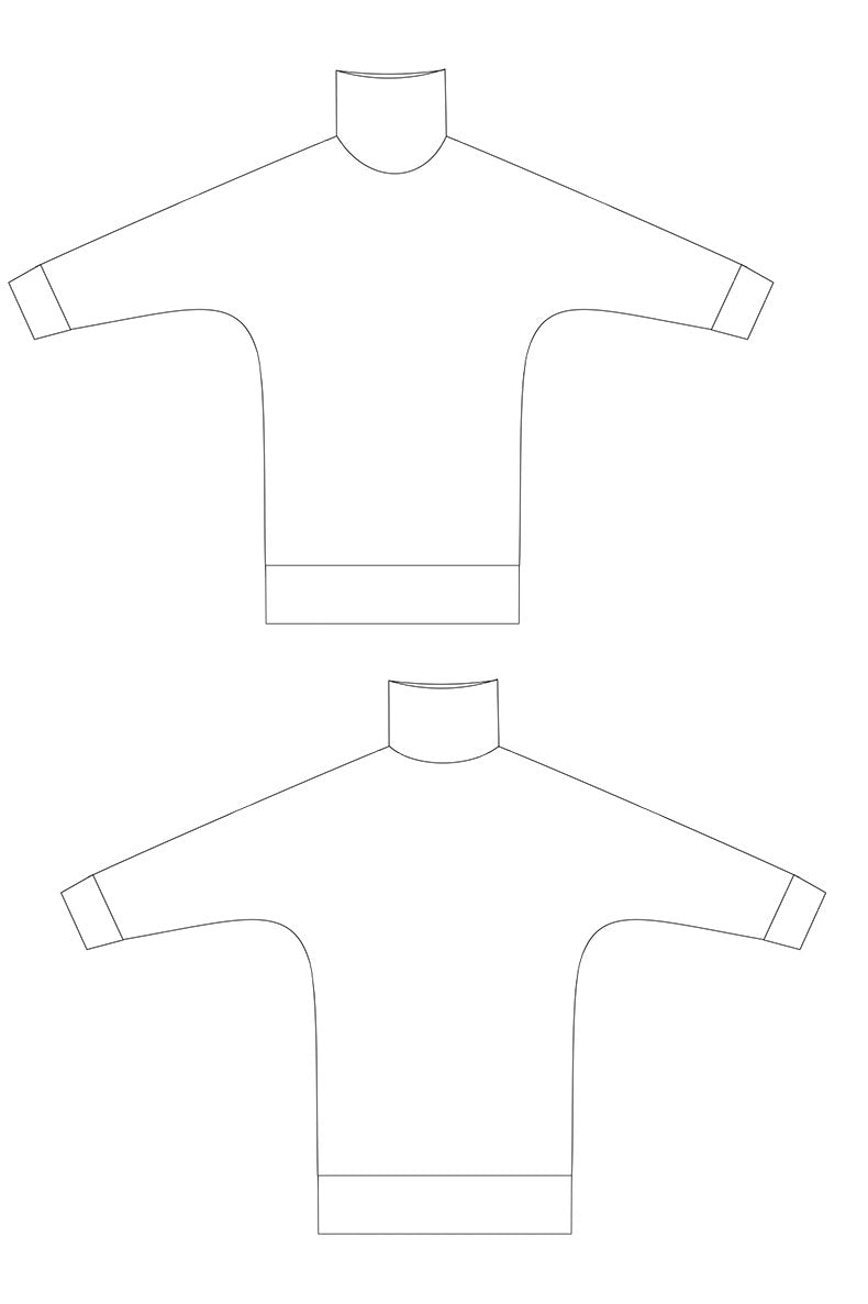 PDF Sewing Pattern Turtleneck Shirt "Belinda"