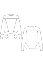 Technische Zeochnung für das Schnittmuster Shirt Sue