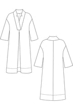 Skizze eines Schnittmusters für ein Kleid