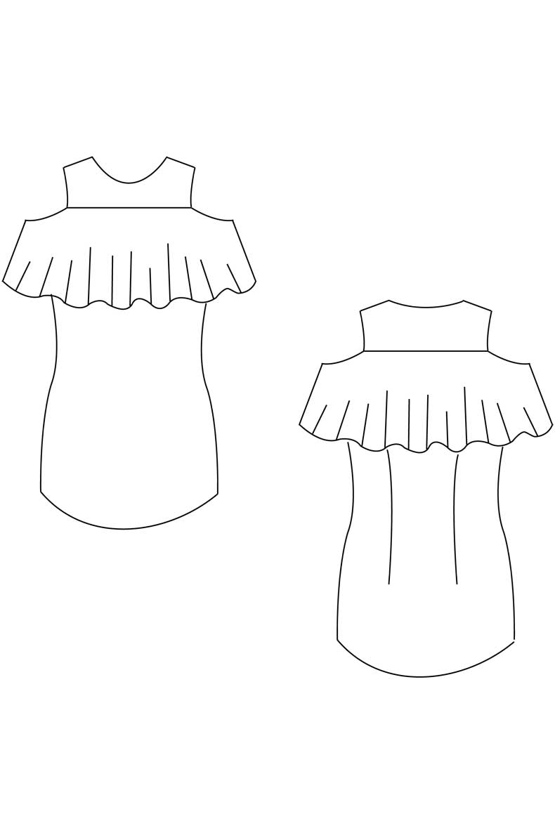 PDF Schnittmuster Kleid / Shirt Carmen