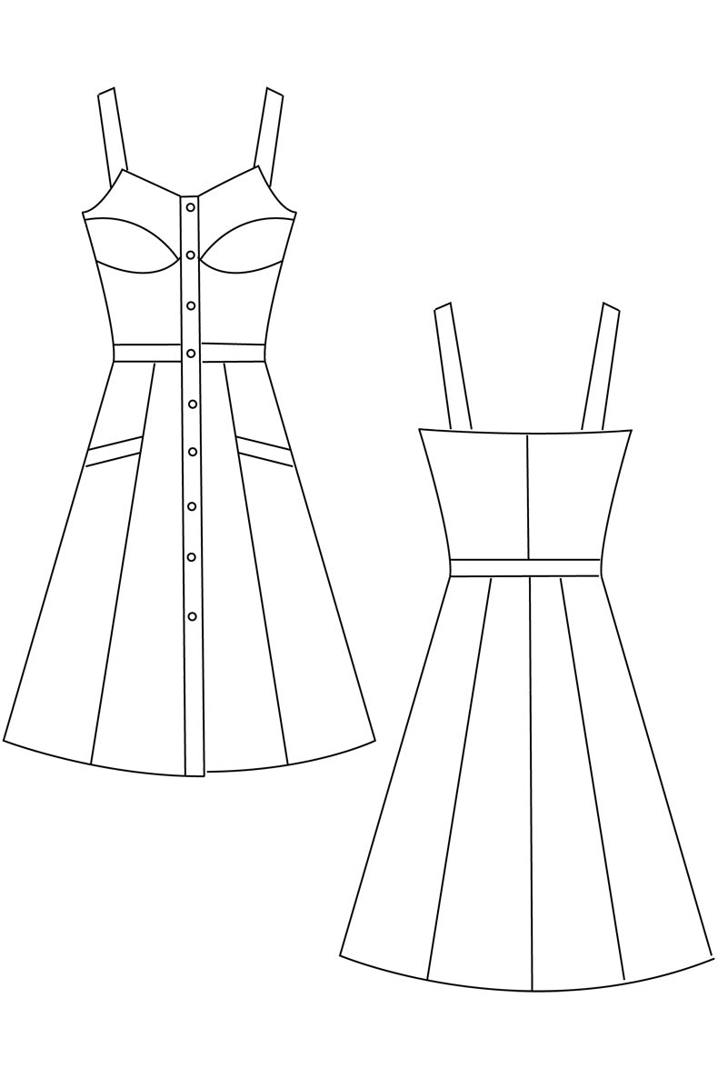 PDF Sewing Pattern for Dress and Skirt Marta