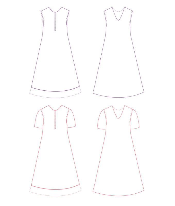PDF Sewing Pattern Dress Luna